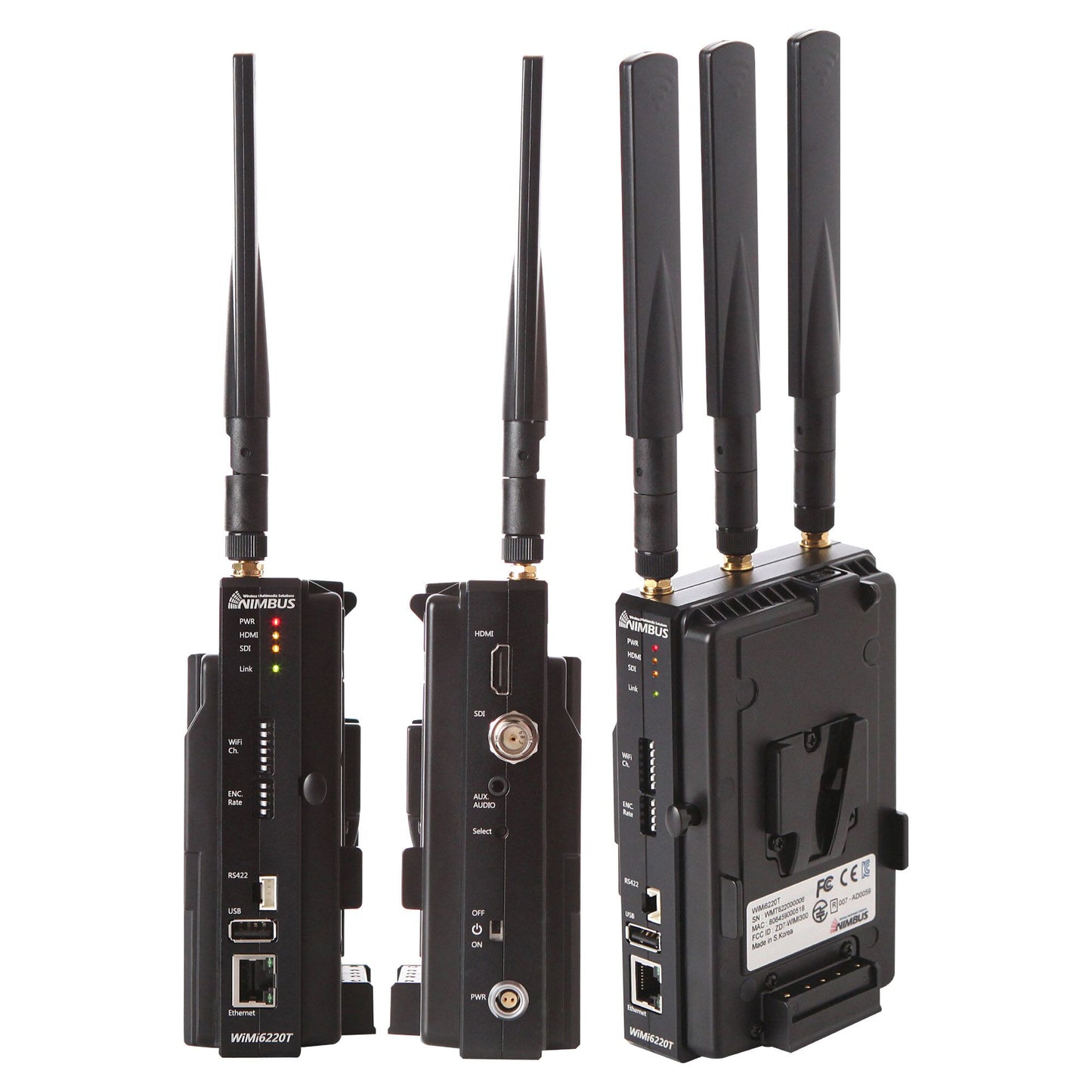 Nimbus WiMi6220 Wireless HD/3G-SDI / HDMI H.264 Encoder/TX & Decoder/RX Set (V-Mount)