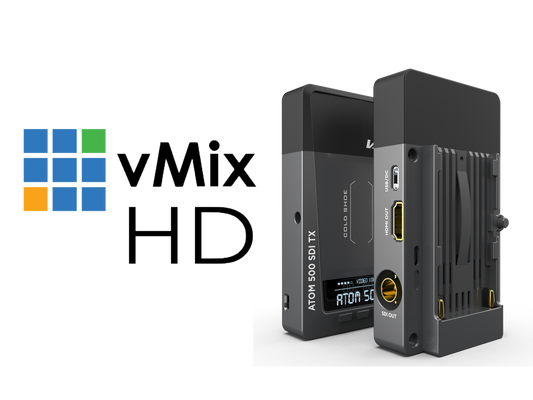 Vaxis ATOM 500 Wireless TX/RX Kit with vMix Basic HD.