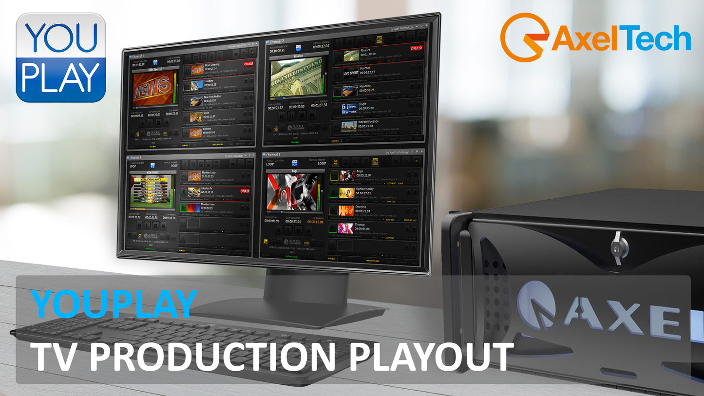 Axel Technology YouPlay Broadcast Television Contribution & Ingest Software