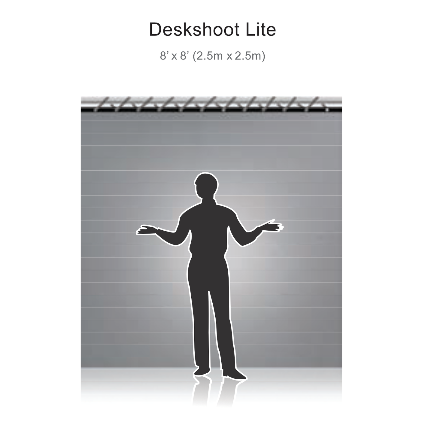 Reflecmedia 8'x8' Deskshoot Lite Chromatte Backdrop with Green MicroLite