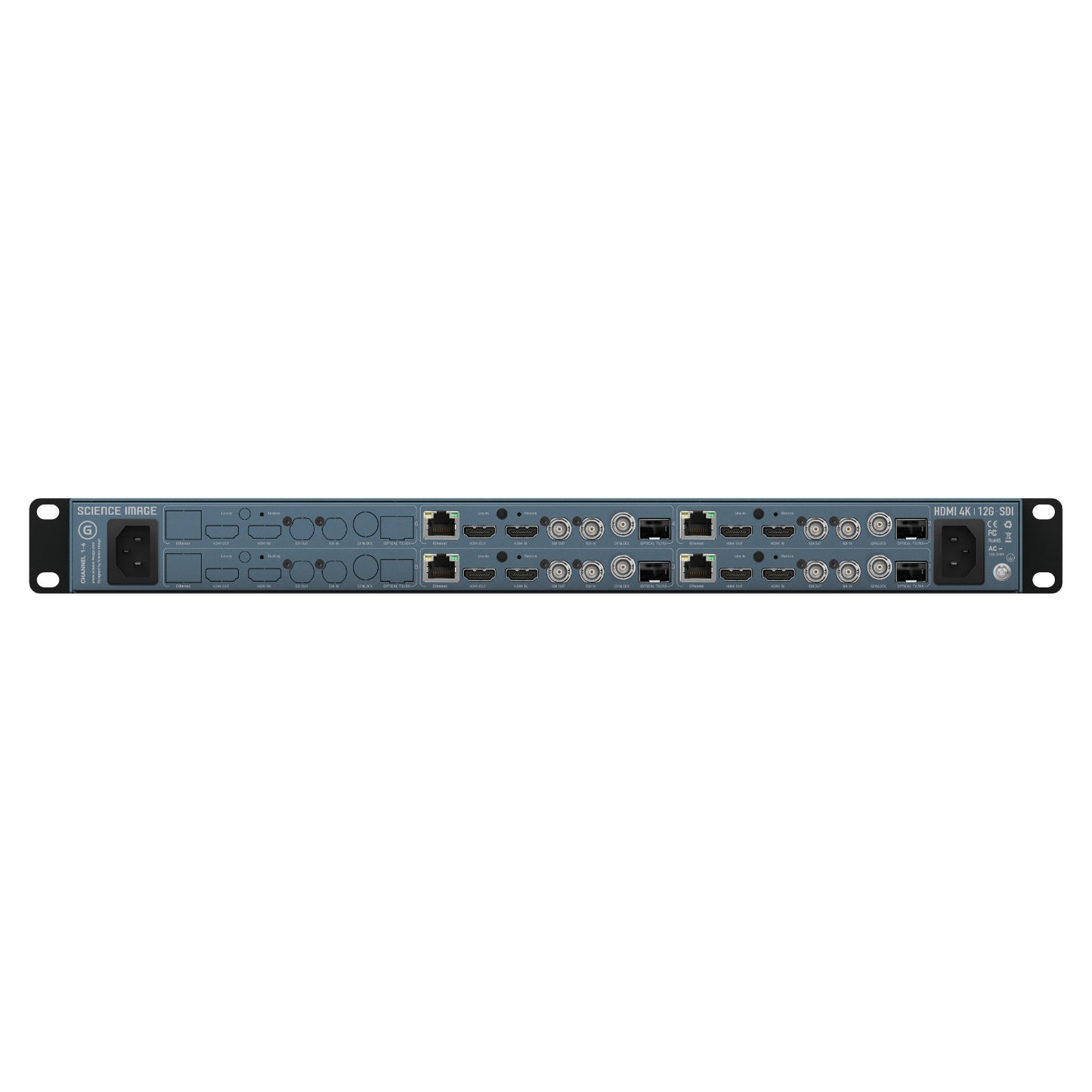 Science Image Flow Edge G 4CH - 4-channel 1U Rack-mount 4K Up/Down/Cross Converter with Genlock