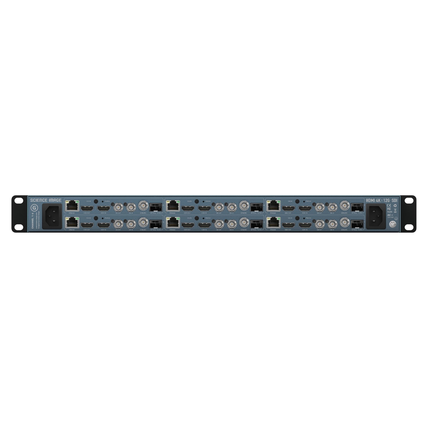 Science Image Flow Edge G 6CH - 6-channel 1U Rack-mount 4K Up/Down/Cross Converter with Genlock