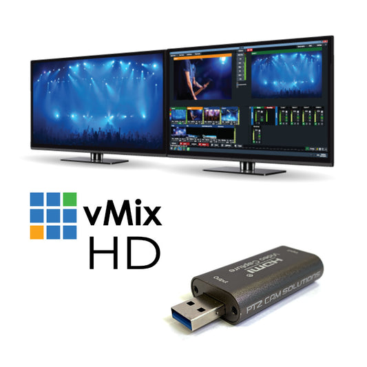 PTZCam HDMI-to-USB Capture Dongle with vMix HD.