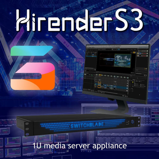 Switchblade LPU1 S3 - 1U media server powered by enlightV Hirender S3.