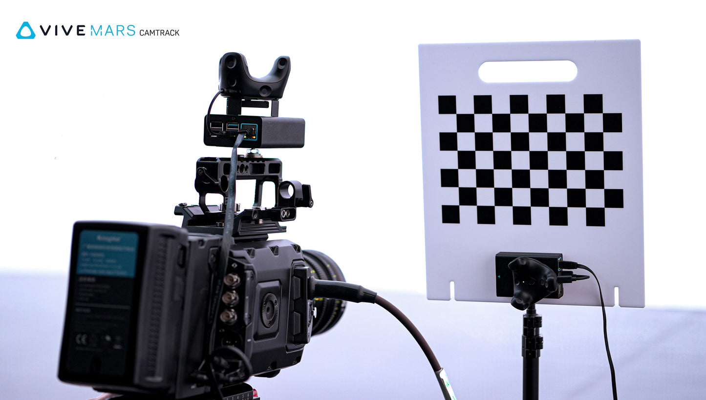 HTC Vive Mars CamTrack with Aximmetry Broadcast DE Software and Five Virtual Sets