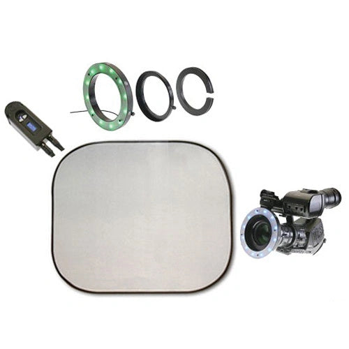 Reflecmedia 4'x4' ChromaFlex EL Bundle with Medium Dual LiteRing.