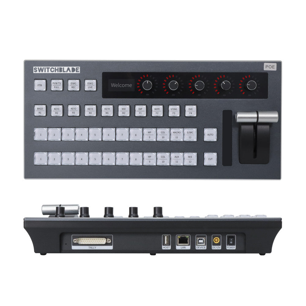 Switchblade VMC12 Control Panel for vMix Software and Blackmagic ATEM.