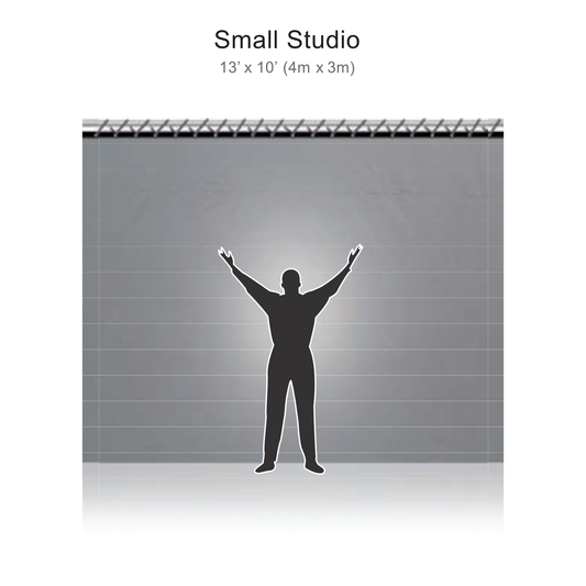 Reflecmedia 13'x10' Small Studio Drape with Small Dual LiteRing and Controller.