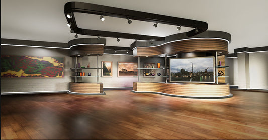 VirtualSetWorks - Five 3D Virtual Sets for Aximmetry and Unreal Engine.