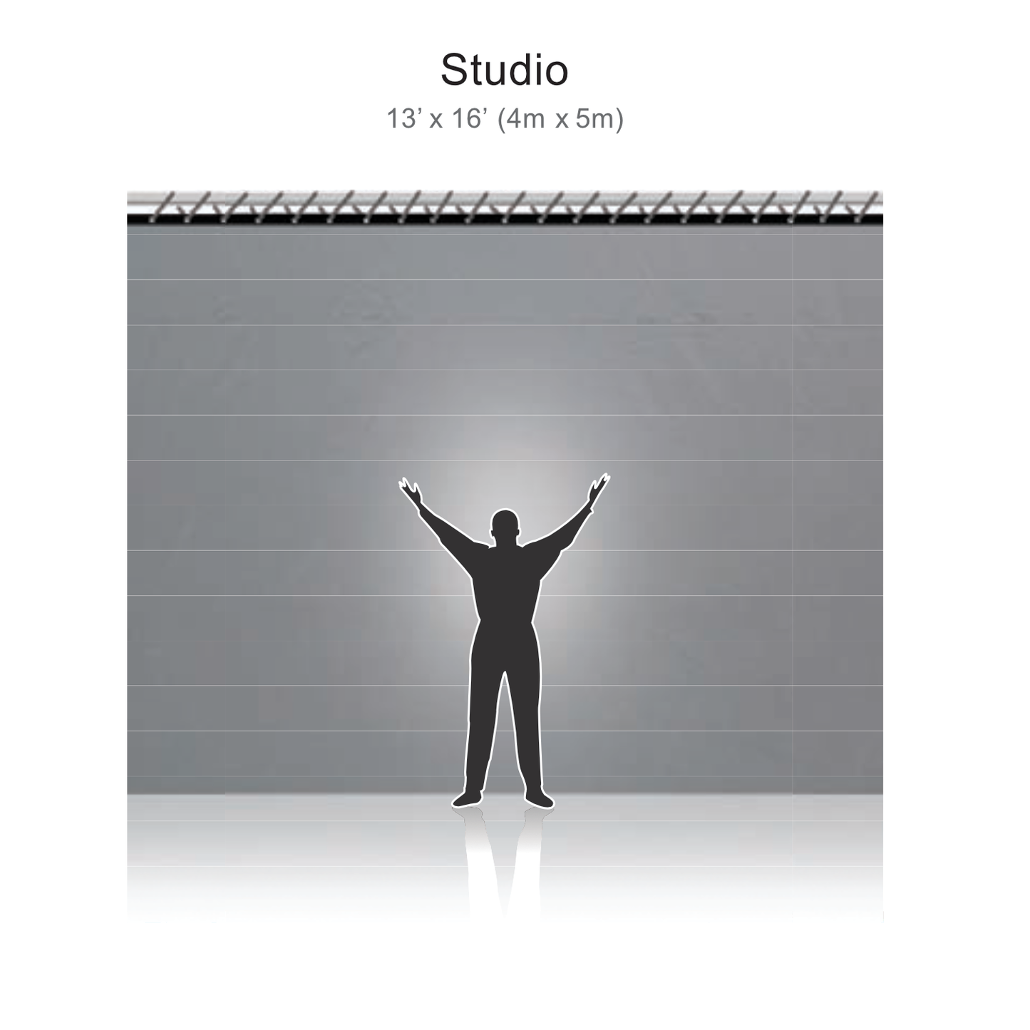 Reflecmedia Large Studio 16' x 13' Chromatte ChromaKey Drape