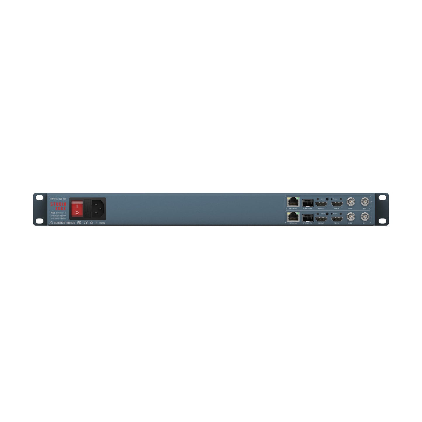 Science Image Studio Edge 2CH - 2-channel 1U Rack-mount Bi-Directional 4K SDI / HDMI Full NDI Converter