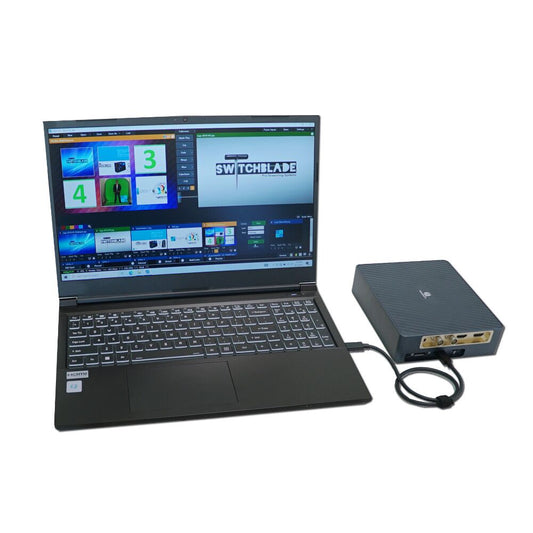 Switchblade Flyte Laptop Production System with vMix 4K, 2 SDI and 2 HDMI Inputs.
