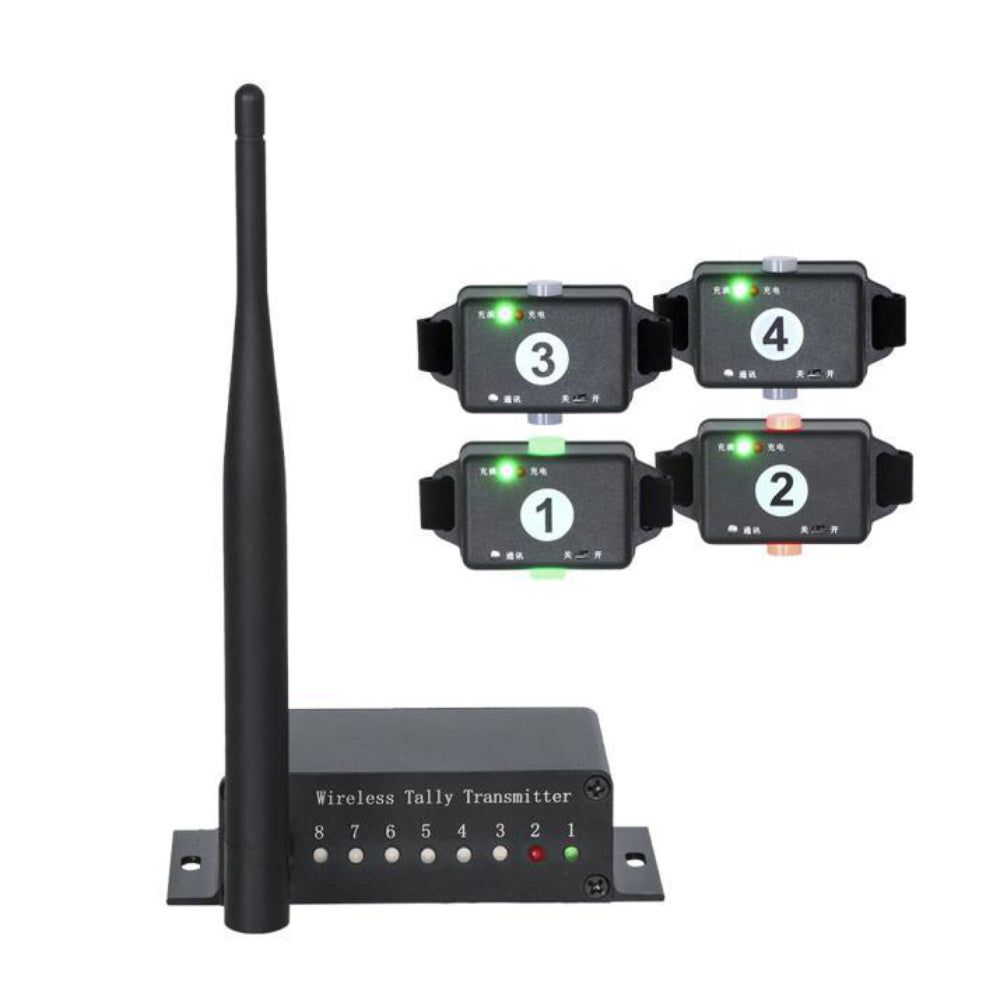 PTZCam Switch N8 bundle with 4-light wireless tally