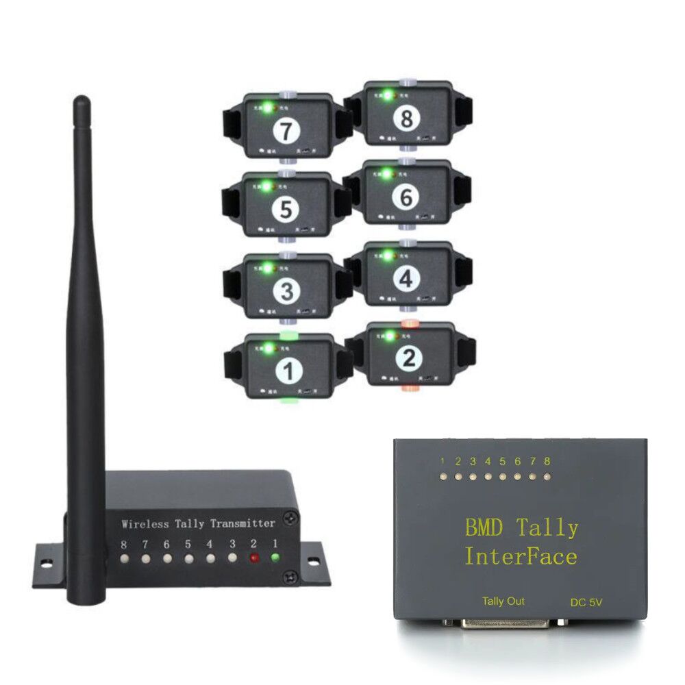 PTZCam TALLY8 Wireless Tally System for Blackmagic ATEM Switchers.