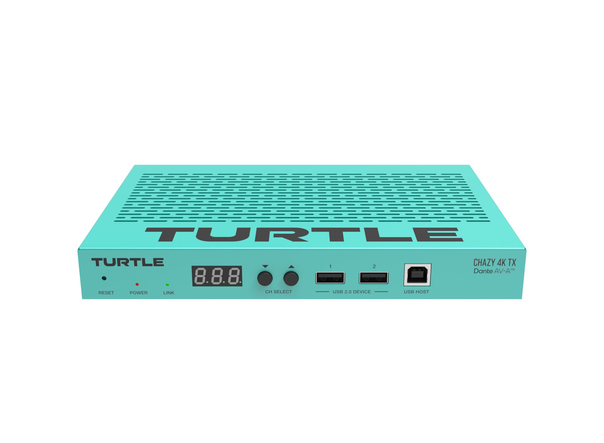 Turtle CHAZY 4K TX - HDMI 2.0 to Dante AV-A and JPEG 2000 Encoder.