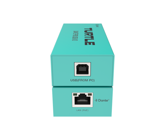 Turtle Dante Pro Dual Channel USB-C Input and Output.