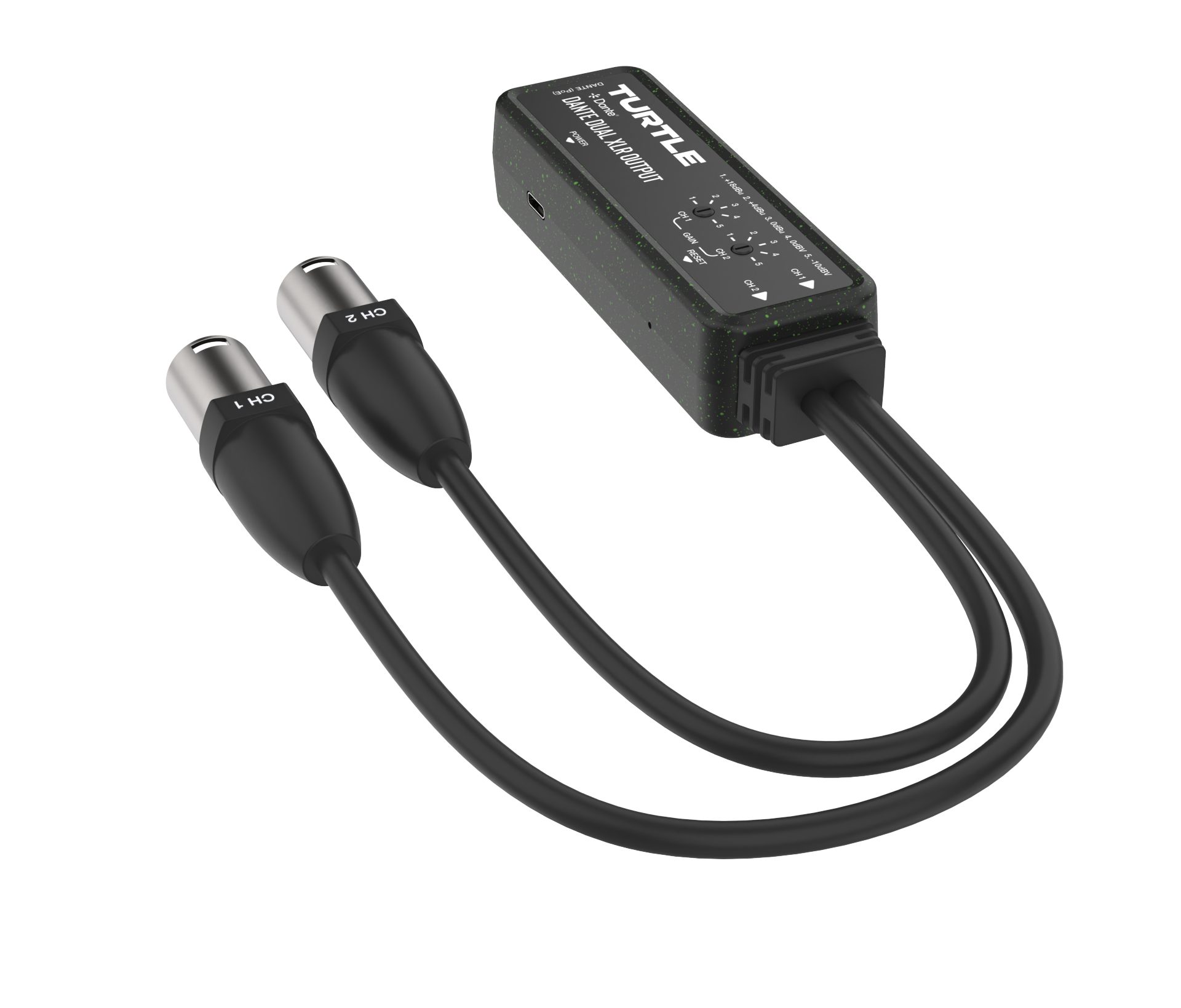 Turtle Dante Dual Channel Dante to Analog XLR Adapter.