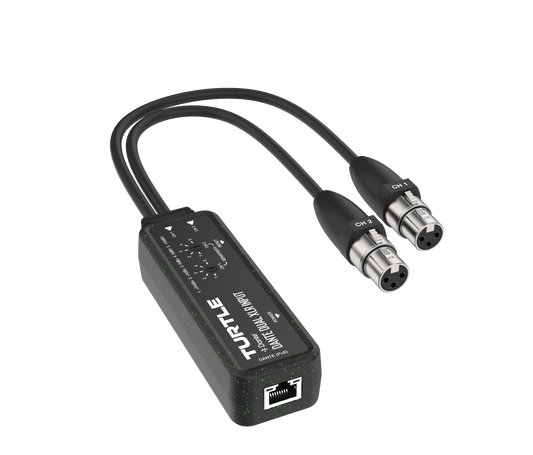 Turtle Dante Dual Channel Analog XLR to Dante Adapter.
