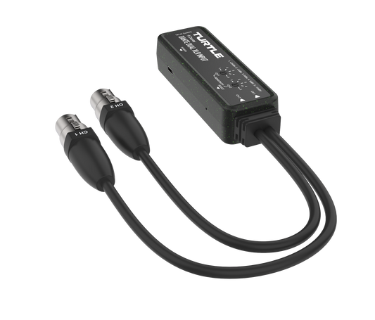 Turtle Dante Dual Channel Analog XLR to Dante Adapter.