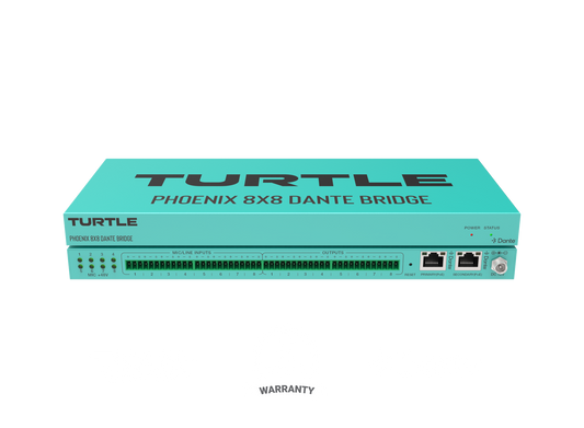 Turtle AV Phoenix 8x8 Dante Audio Bridge.