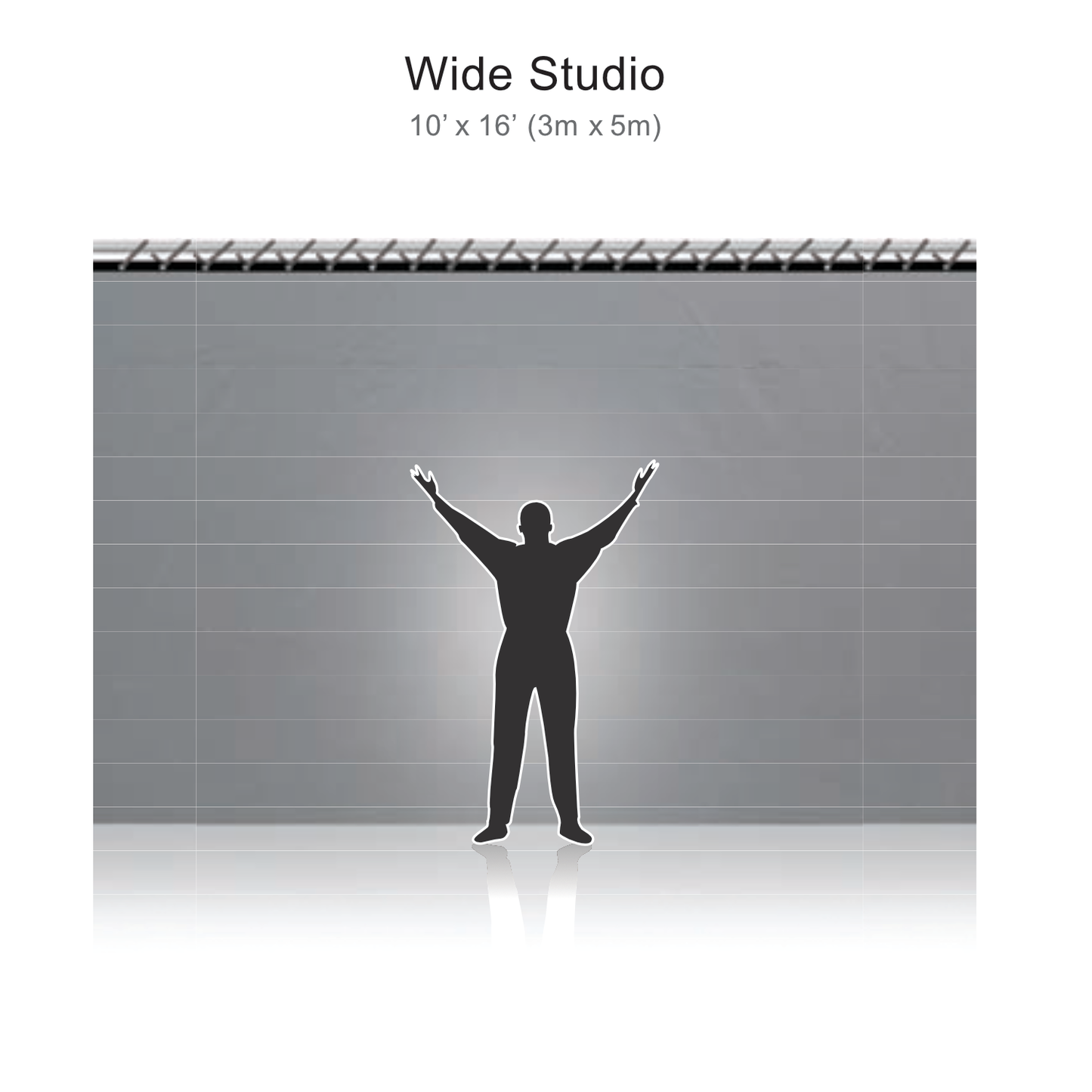 Reflecmedia 16'x10' Wide Studio Drape with Small Dual LiteRing and Controller