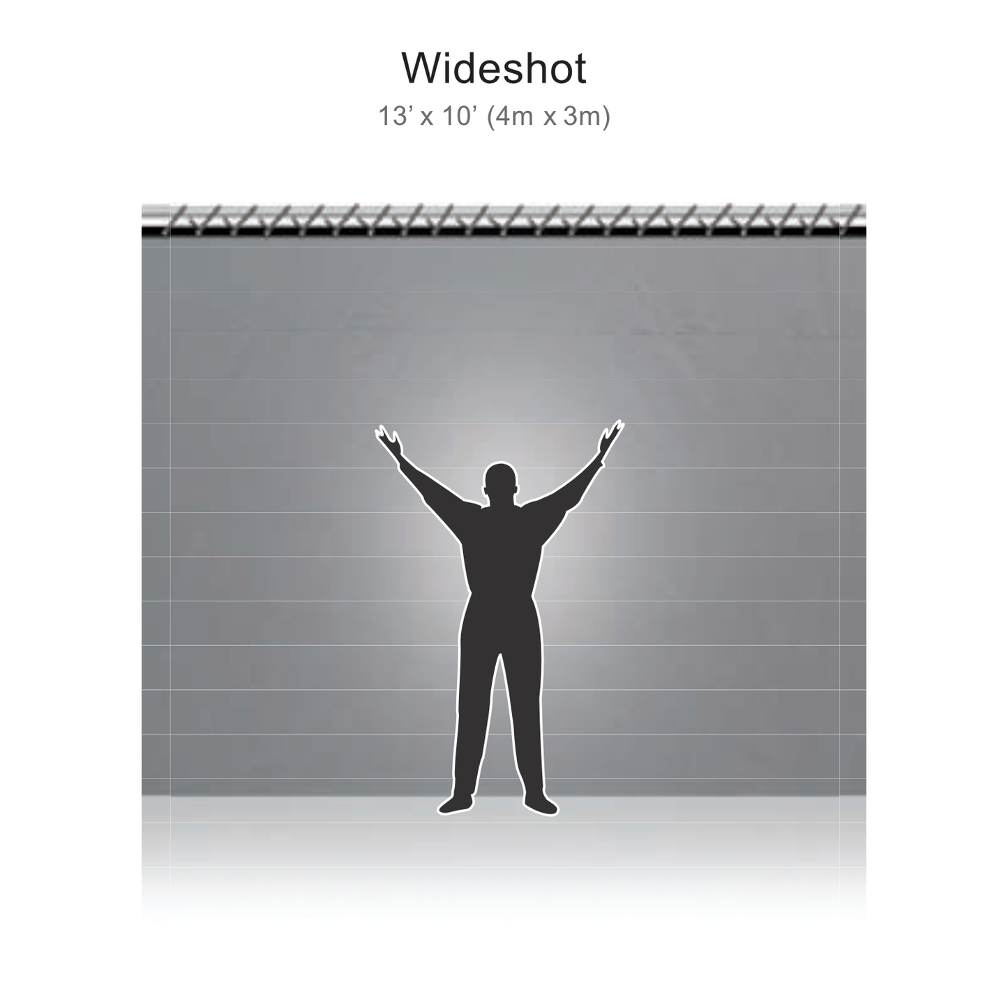 Reflecmedia 12'x7' Wideshot Drape with Small Dual LiteRing and Controller