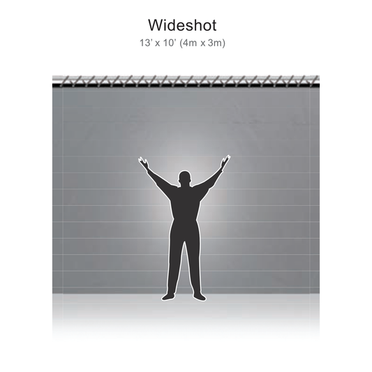 Reflecmedia 12'x7' Wideshot Drape with Small Dual LiteRing and Controller.