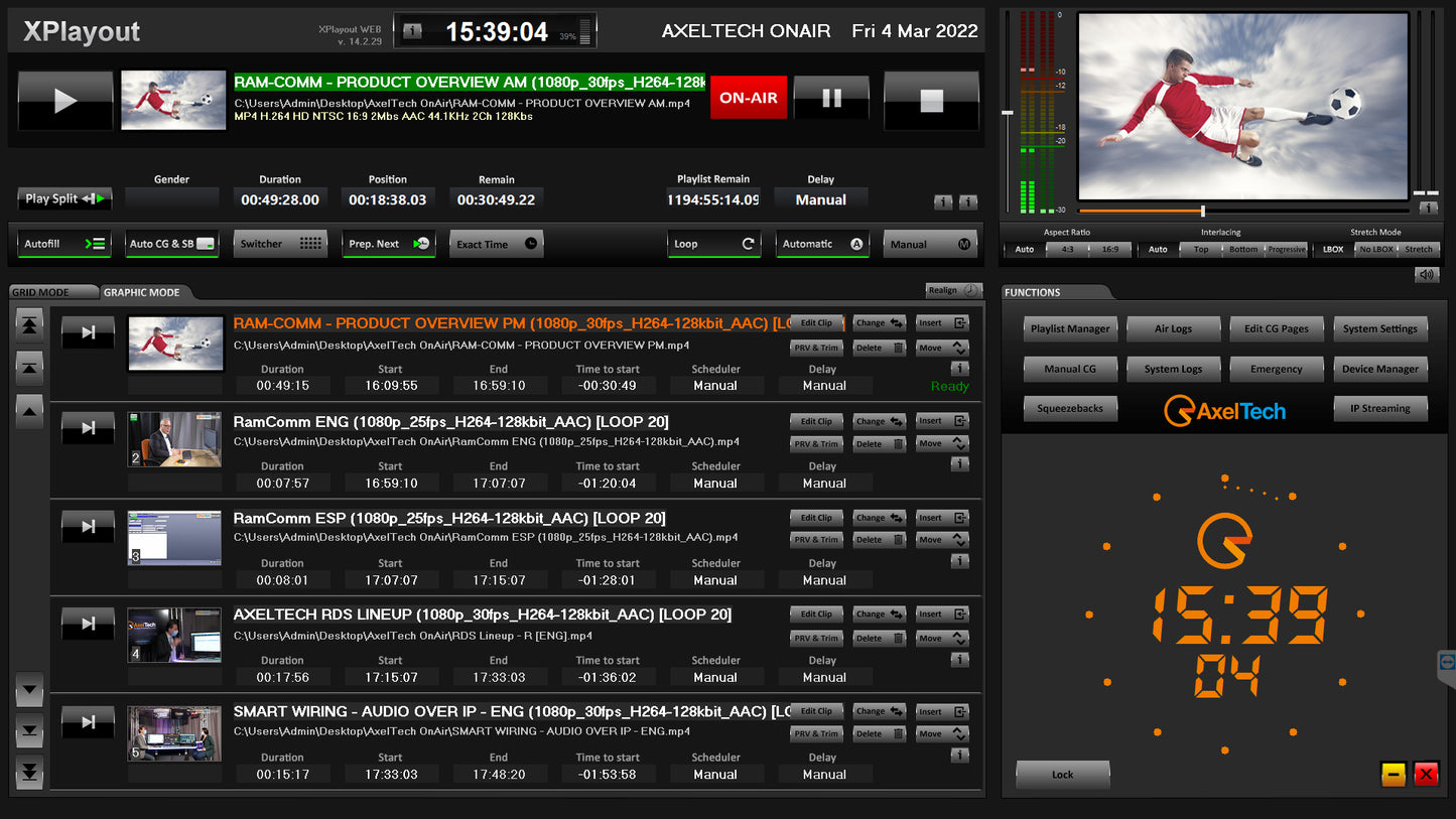 Axel XTV Single-Channel Television Automation System (No Internal Storage)