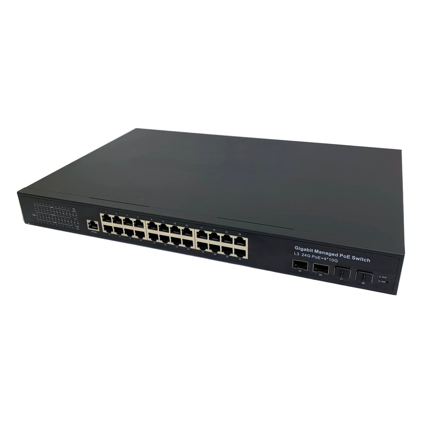 PTZCam 24-port POE+ Gigabit Network Switch with 4-port 10G SFP+