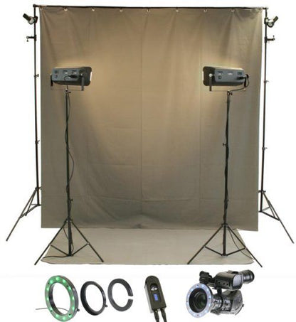 Reflecmedia 16'x10' Wideshot All-In-One Studio Kit with Medium Dual LiteRing