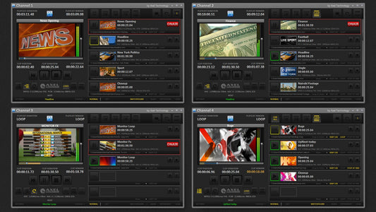 Axel YouPlay Server 2-Channel Studio Playout and Ingest System with 4TB SSD Storage