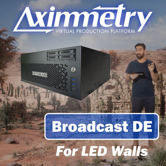 Switchblade LPU4 Virtual Production Workstation with Aximmetry Broadcast DE for LED Walls