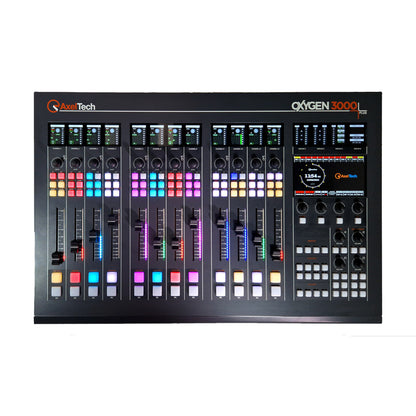 Axel Oxygen 3000 Plus Digital Broadcast 12 Fader Audio Console with Two Audio Interface Cards