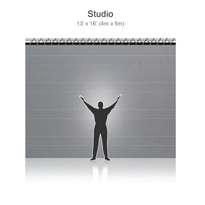 Reflecmedia 16'x13' Studio Drape with Medium Dual LiteRing and Controller