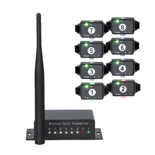 PTZCam TALLY8 Wireless Tally System with Switchblade VMC12 vMix Control Surface