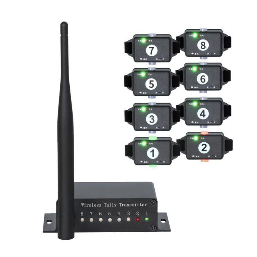 PTZCam Switch N8 bundle with 8-light wireless tally