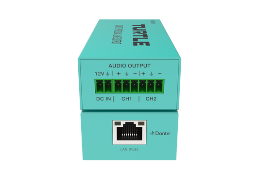 Turtle Dante Pro Dual Channel Analog Line Output Adapter with Gain Controls