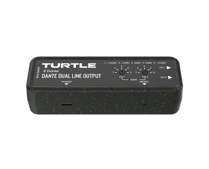 Turtle Dante Dual Channel Analog Line Output Adapter with Gain Controls