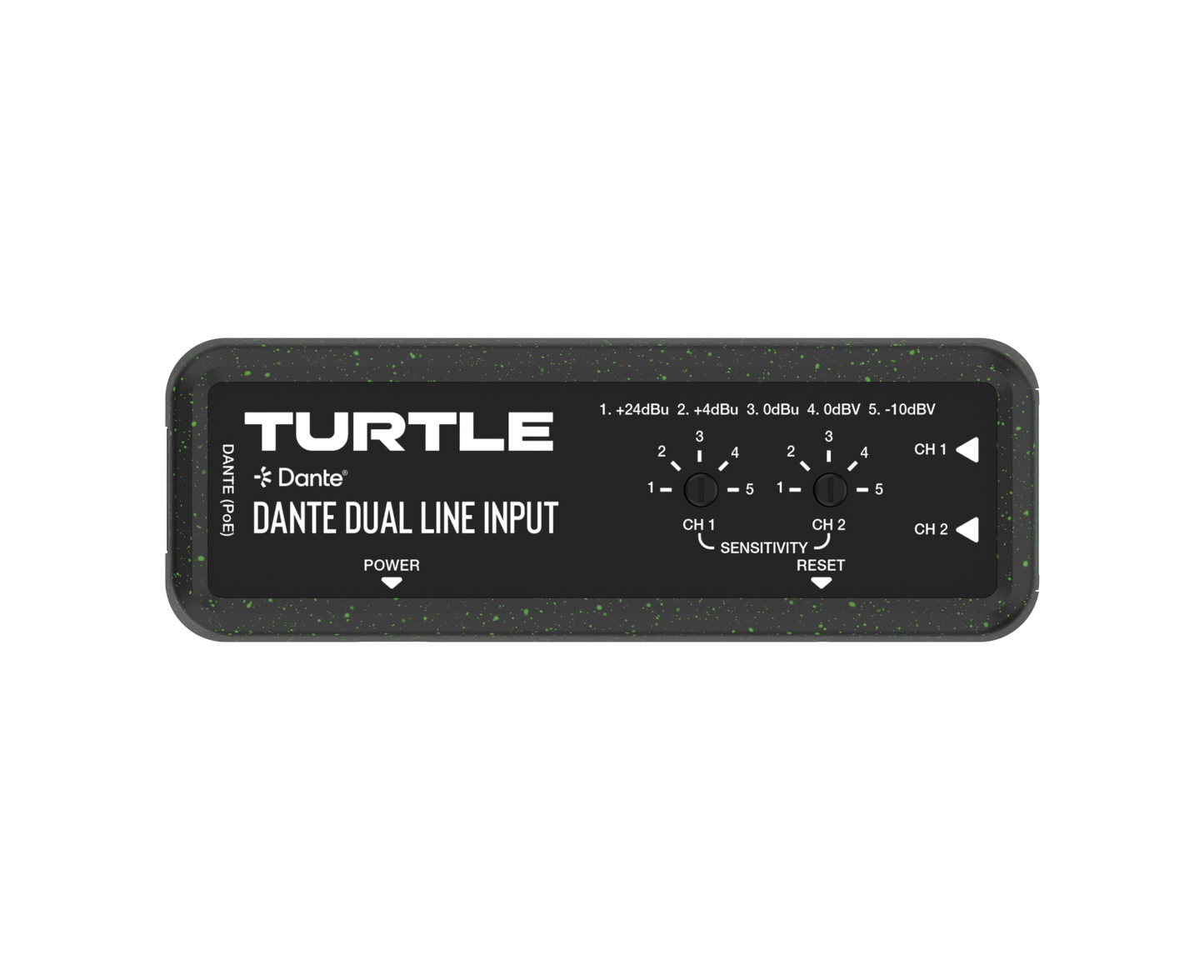 Turtle Dante Dual Channel Analog Line Input Adapter with Gain Controls