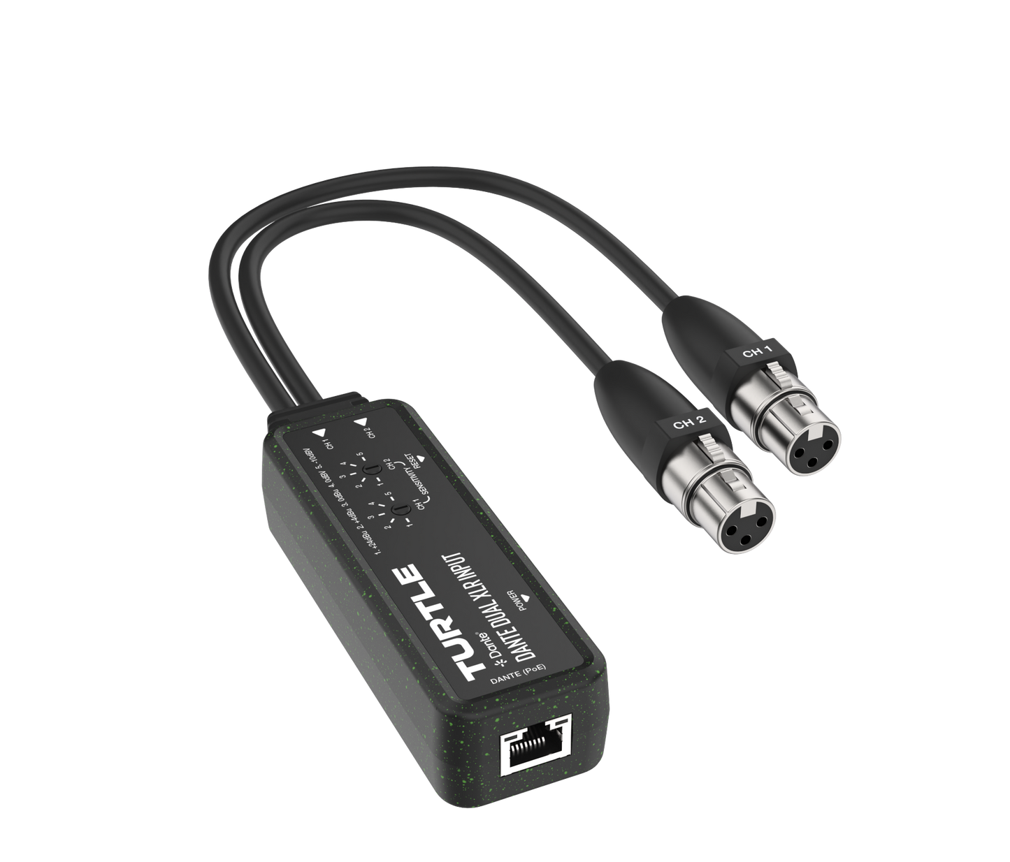 Turtle Dante Dual Channel Analog XLR to Dante Adapter