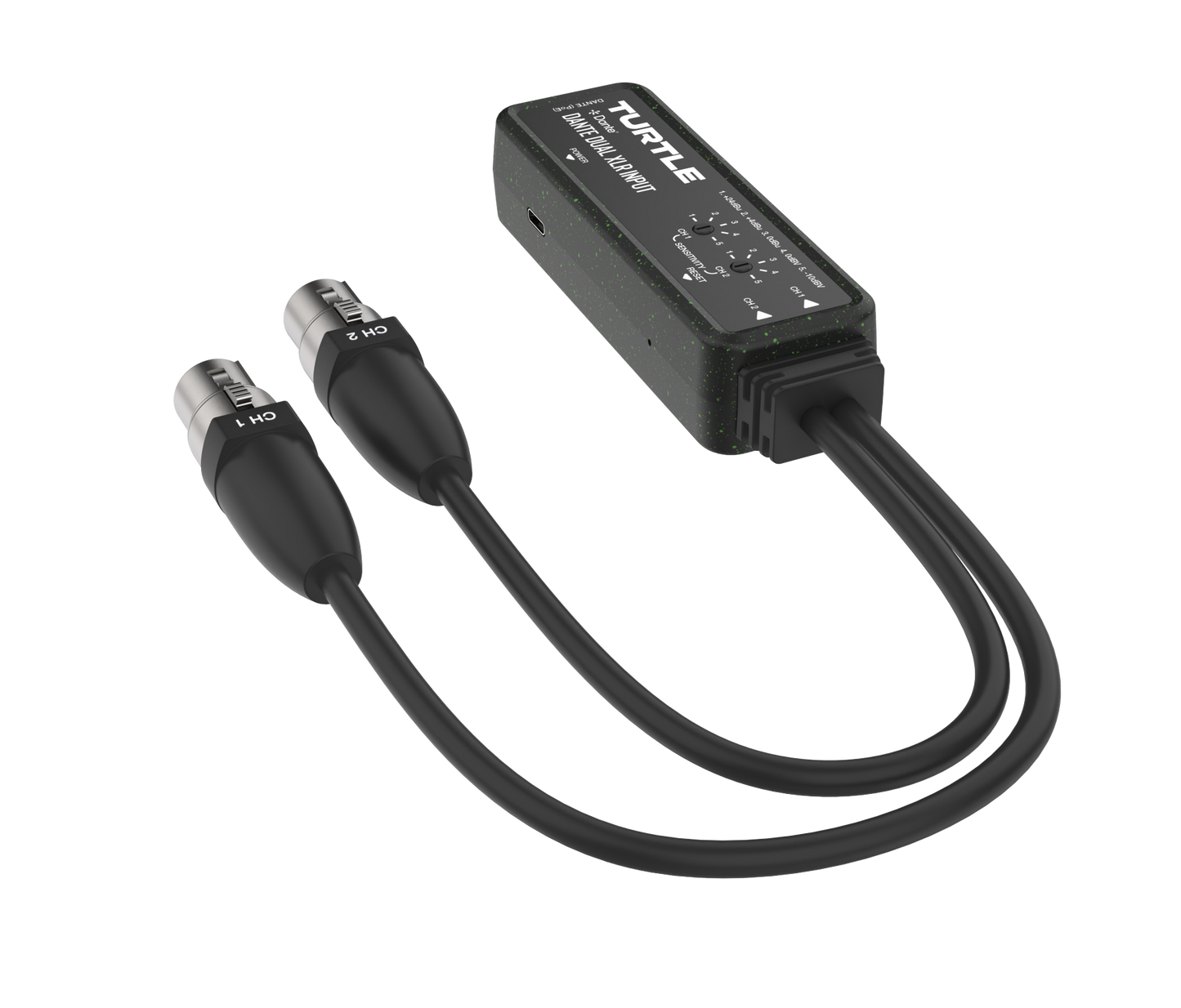 Turtle Dante Dual Channel Analog XLR to Dante Adapter