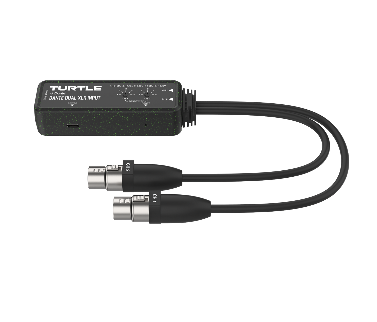 Turtle Dante Dual Channel Analog XLR to Dante Adapter