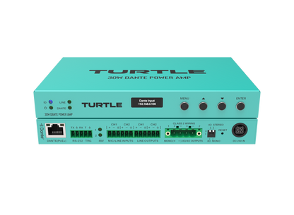 Turtle AV 30W PoE+ Dante Power Amp