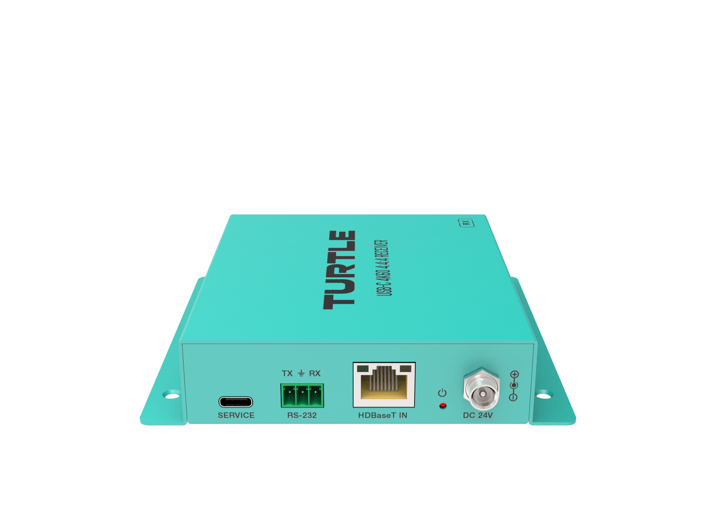 Turtle AV USB-C 4K60 4:4:4 video and USB 2.0 Extender Kit over CAT. Includes Host & Device Extenders