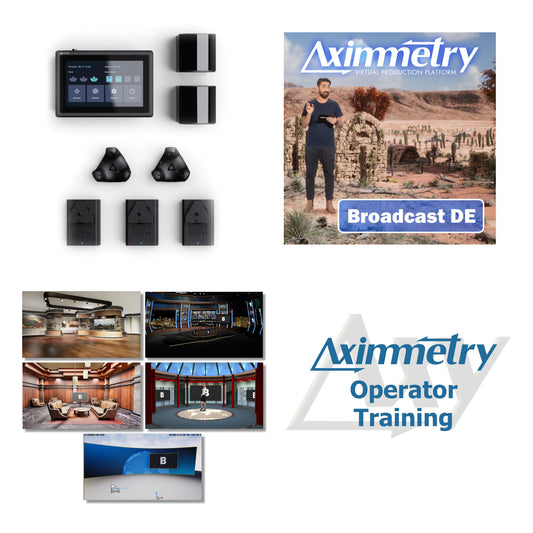 HTC Vive Mars CamTrack with Aximmetry Broadcast DE Software, Five Virtual Sets and Operator Training