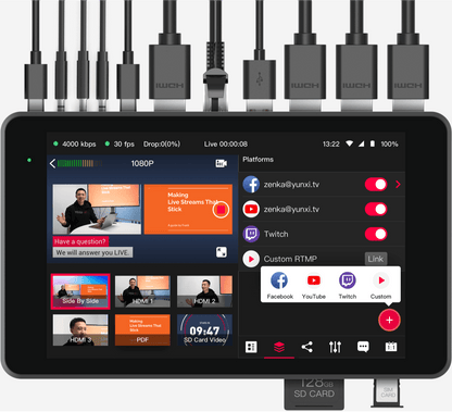 YoloLiv YoloBox PRO Portable Multicam Live Streaming Studio
