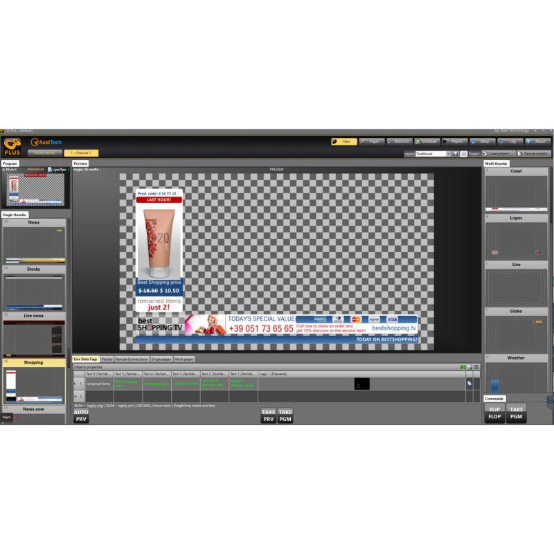 Axel CG PLUS Dual-Channel Broadcast Graphics System - Image 4