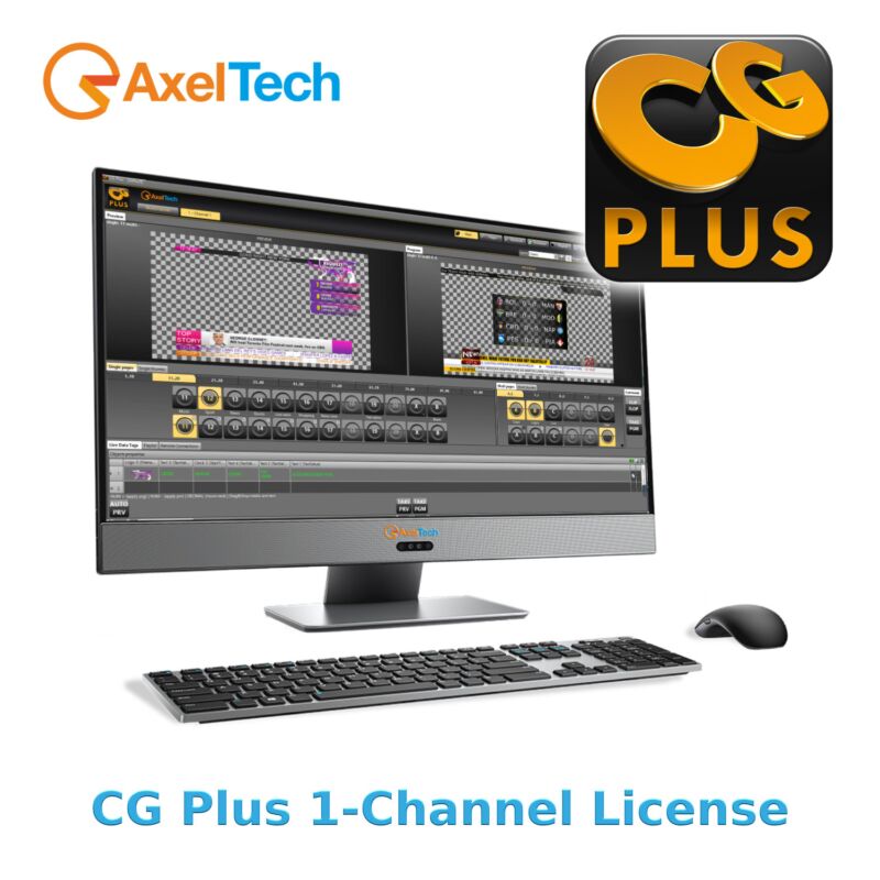 Axel CG Plus Broadcast Graphics Software - 1-Channel License