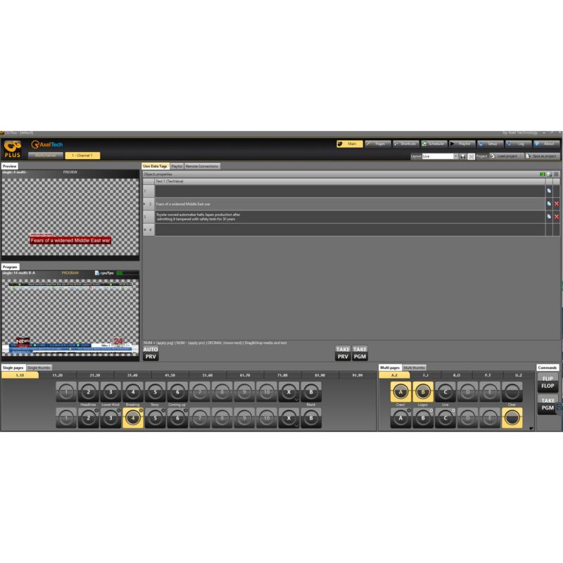 Axel CG Plus Broadcast Graphics Software - 1-Channel License - Image 5