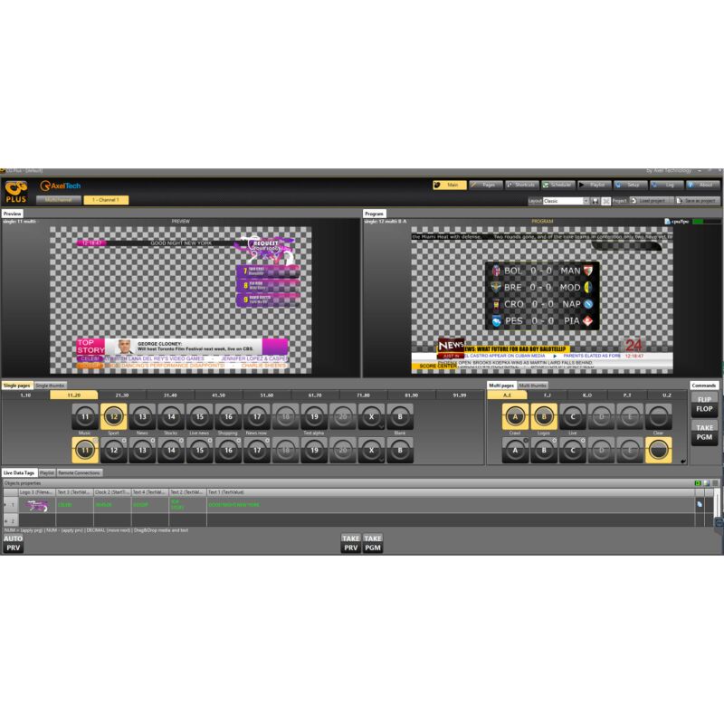 Axel CG Plus Broadcast Graphics Software - 1-Channel License - Image 2